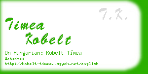 timea kobelt business card